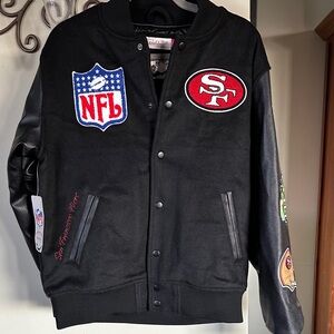 NWT San Francisco 49er jacket with amazing patchwork